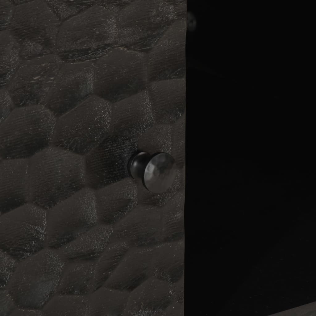 Table basse noir 80x50x40 cm bois massif de manguier - XIOS