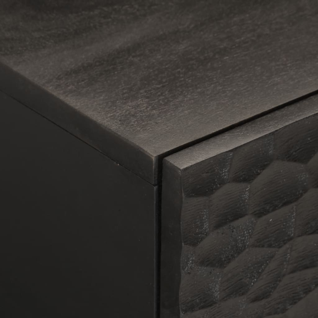 Table basse noir 80x50x40 cm bois massif de manguier - XIOS