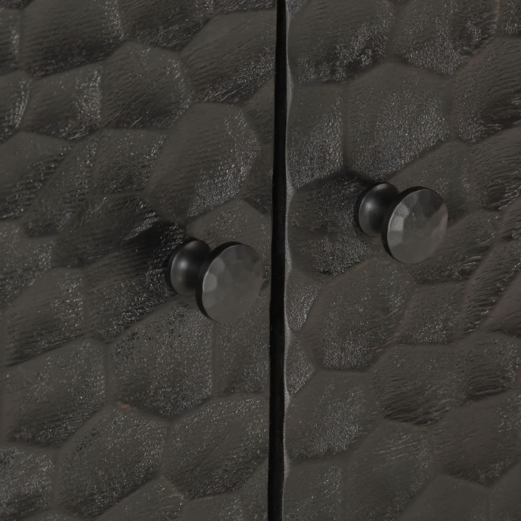 Table basse noir 80x50x40 cm bois massif de manguier - XIOS