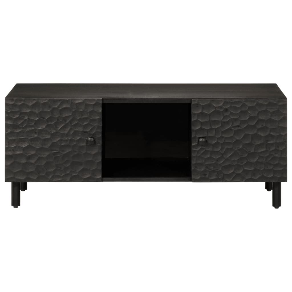 Table basse noir 100x54x40 cm bois massif de manguier - XIOS