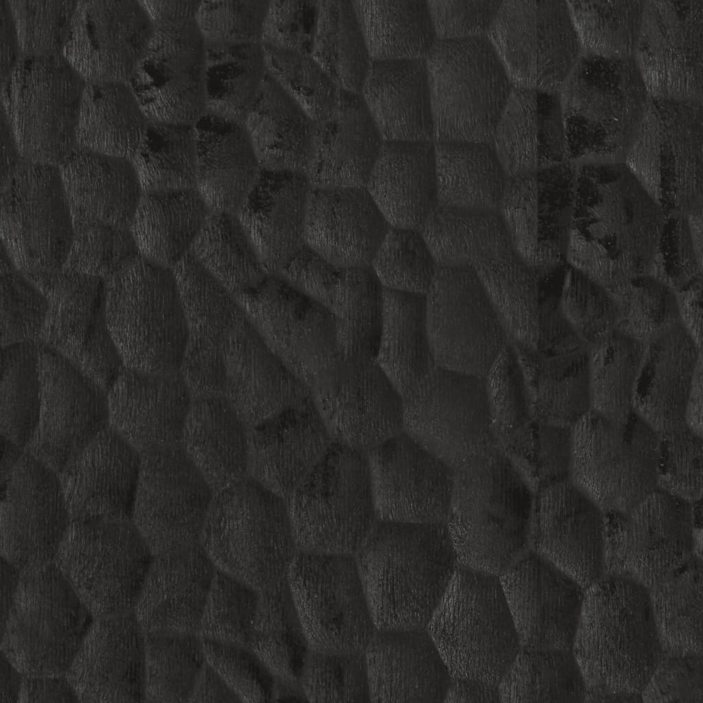 Armoire latérale noir 40x33x75 cm bois massif de manguier - XIOS