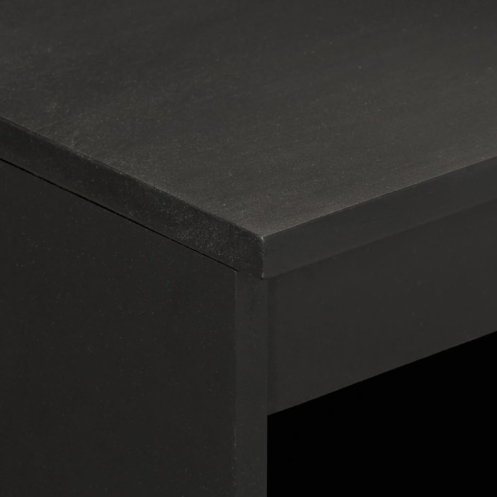 Armoire latérale noir 60x33x75 cm bois massif de manguier - XIOS