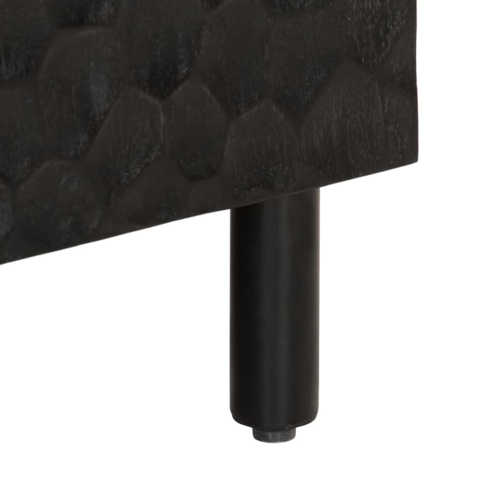 Armoire latérale noir 60x33x75 cm bois massif de manguier - XIOS