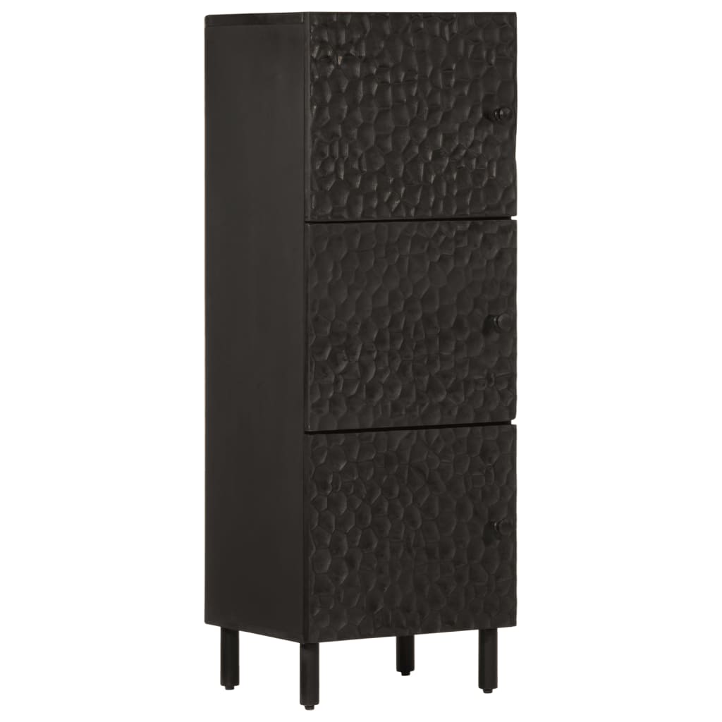 Buffet noir 40x33x110 cm bois de manguier massif - XIOS