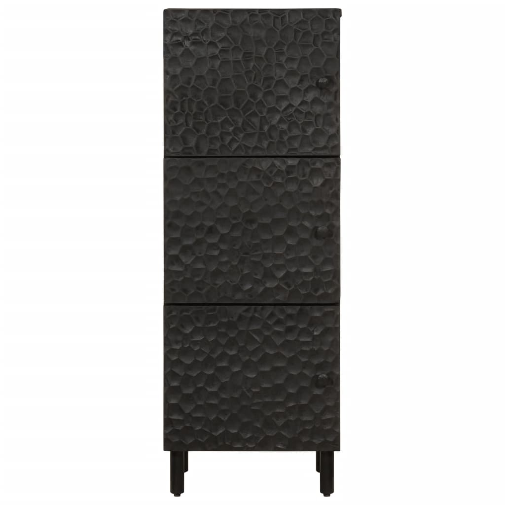 Buffet noir 40x33x110 cm bois de manguier massif - XIOS