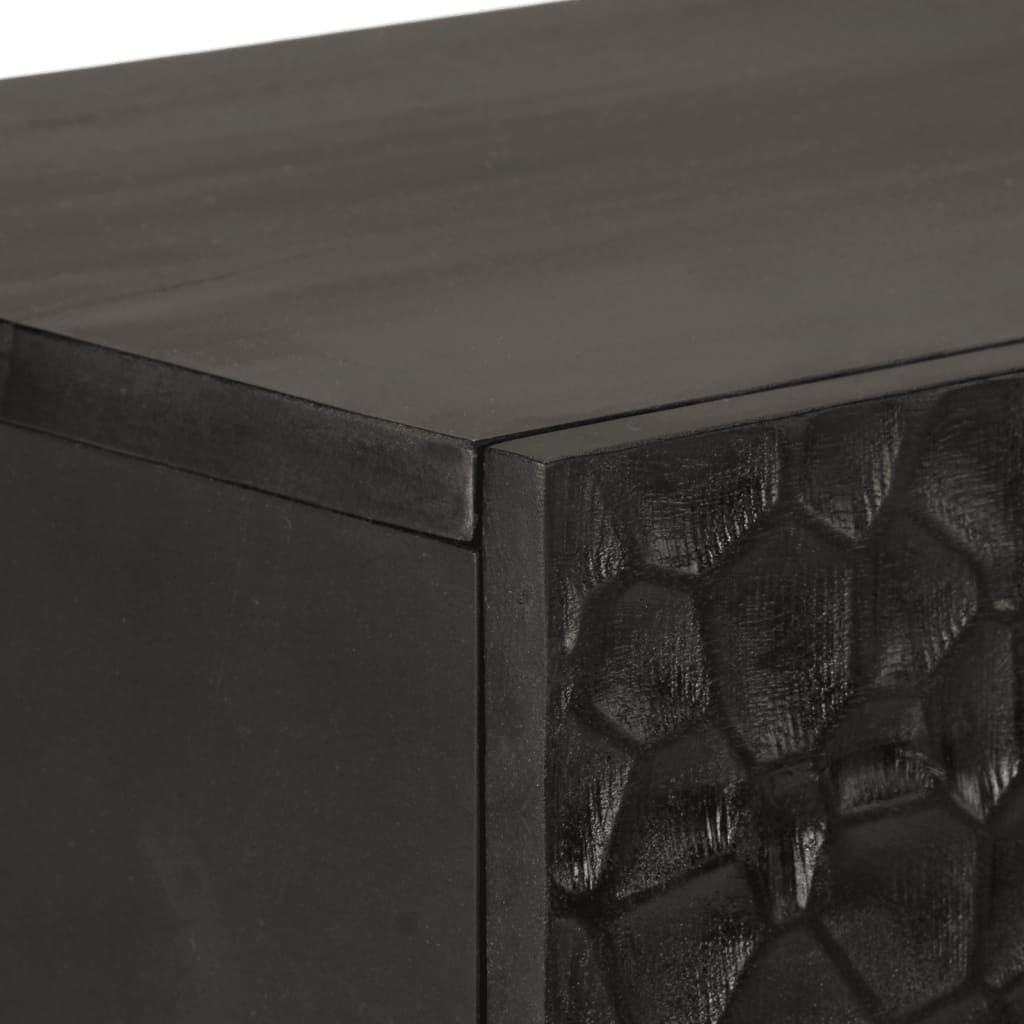 Buffet noir 40x33x110 cm bois de manguier massif - XIOS