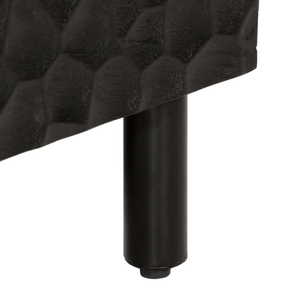 Buffet noir 40x33x110 cm bois de manguier massif - XIOS