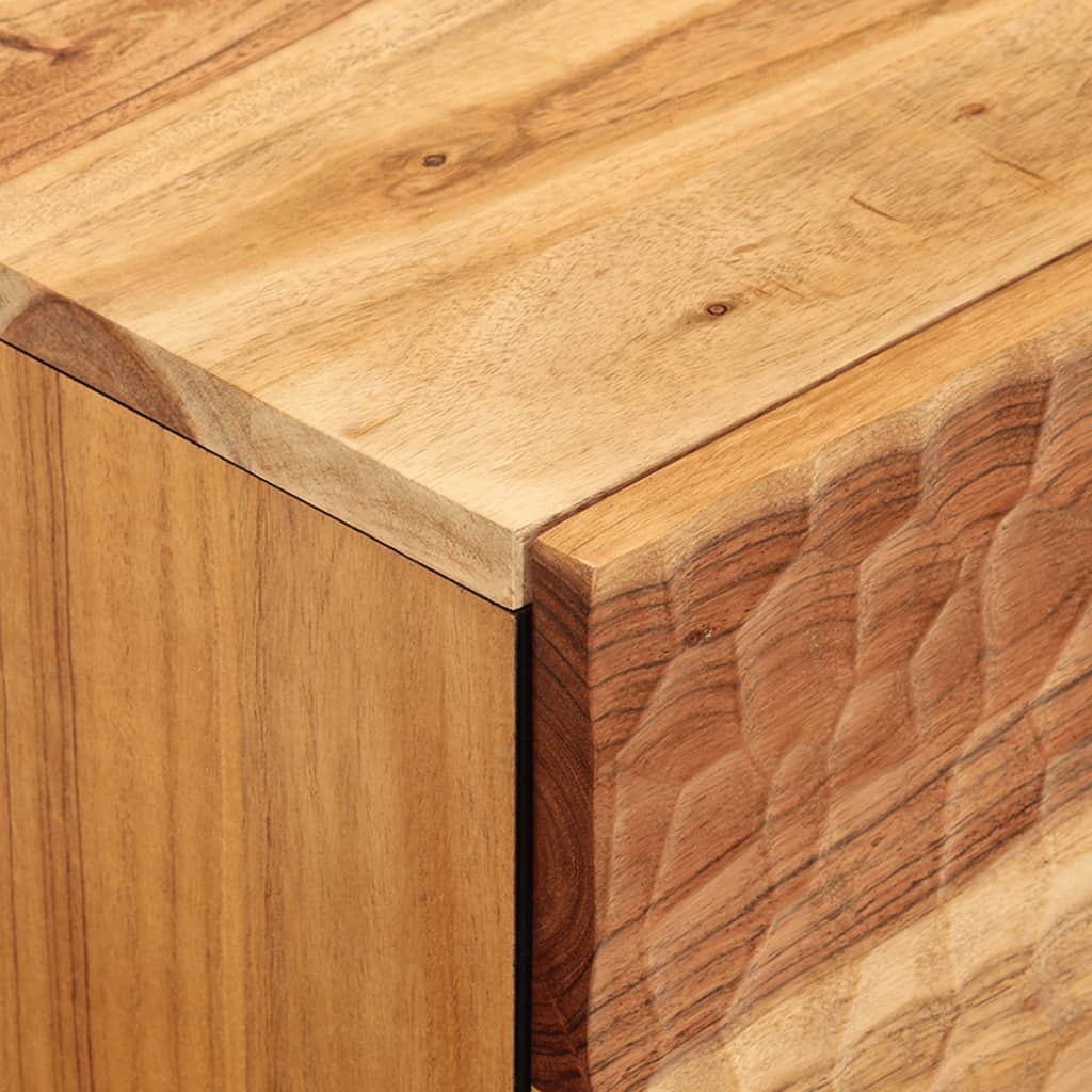 Tables de chevet 2 pcs 40x33x46 cm Bois d'acacia massif
