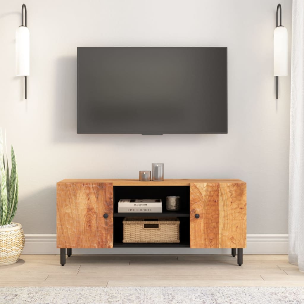 Meuble TV 105x33x46 cm Bois d'acacia massif - XIOS