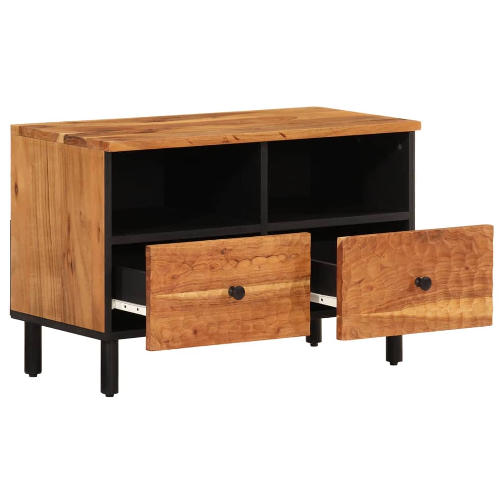 Meuble TV 70x33x46 cm Bois d'acacia massif - XIOS