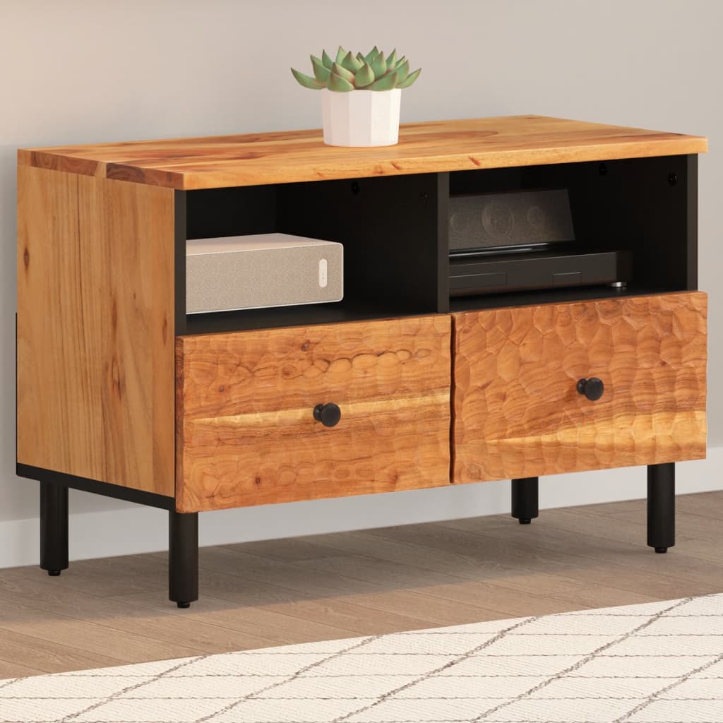 Meuble TV 70x33x46 cm Bois d'acacia massif - XIOS