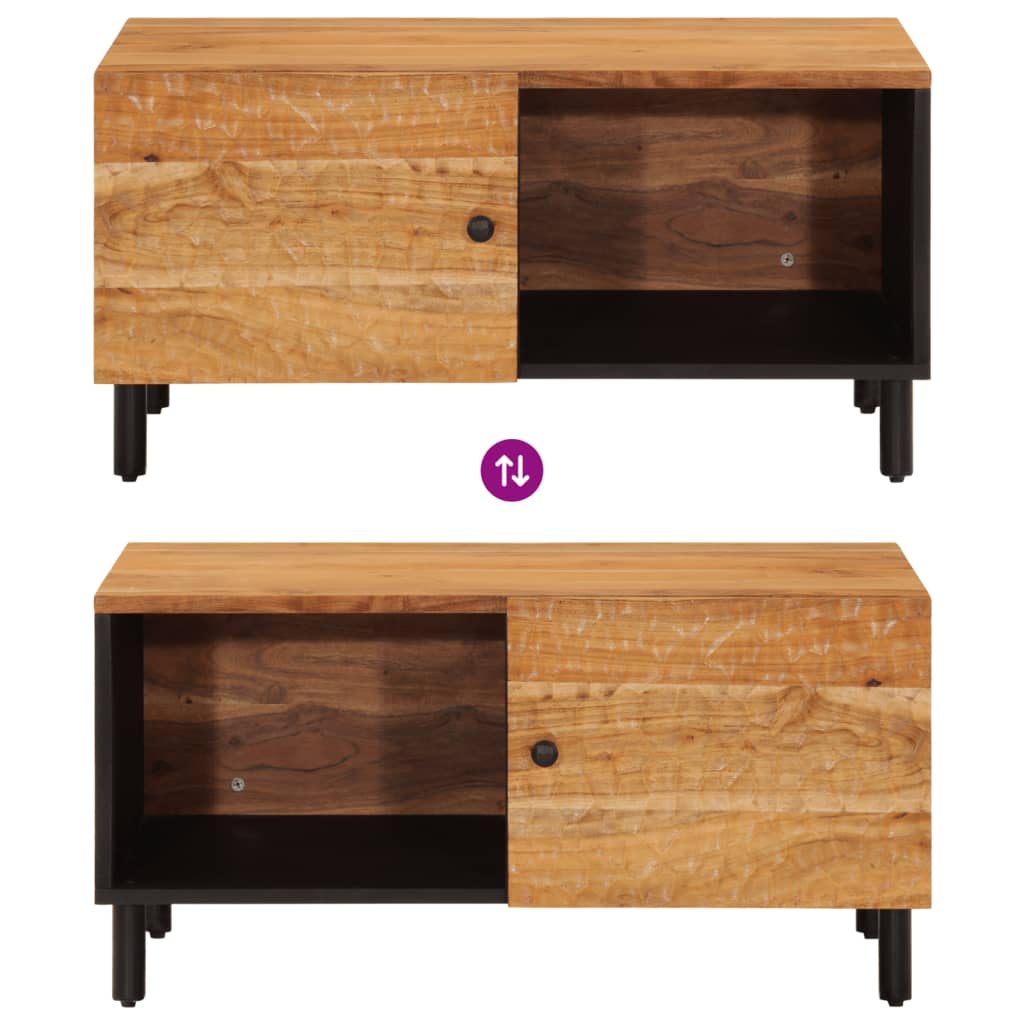 Table basse 80x50x40 cm bois massif d'acacia - XIOS