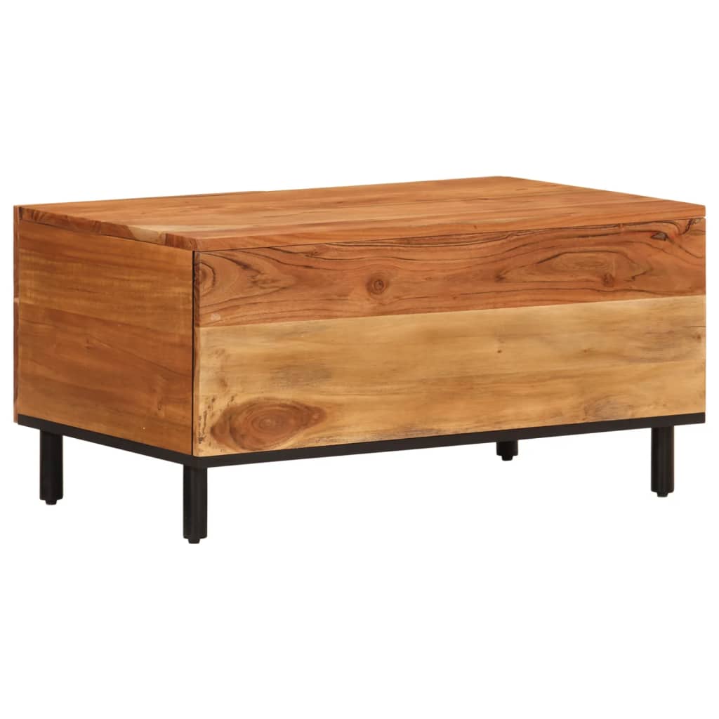 Table basse 80x50x40 cm bois massif d'acacia - XIOS