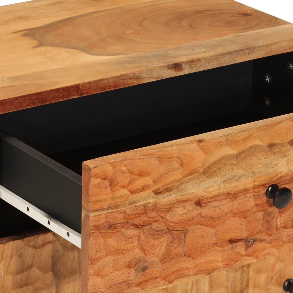 Table de chevet 50x33x60 cm bois d'acacia solide - XIOS