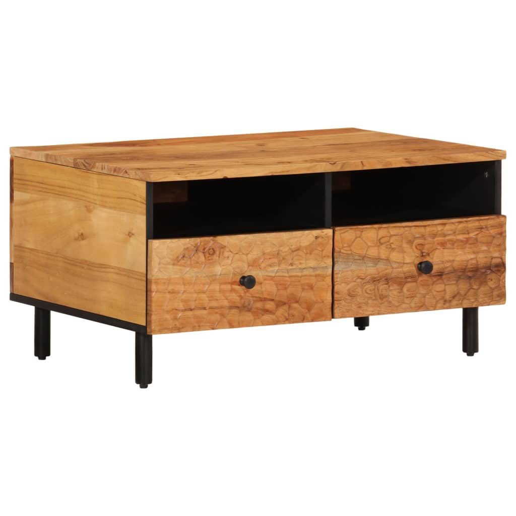 Table basse 80x54x40 cm bois massif d'acacia - XIOS