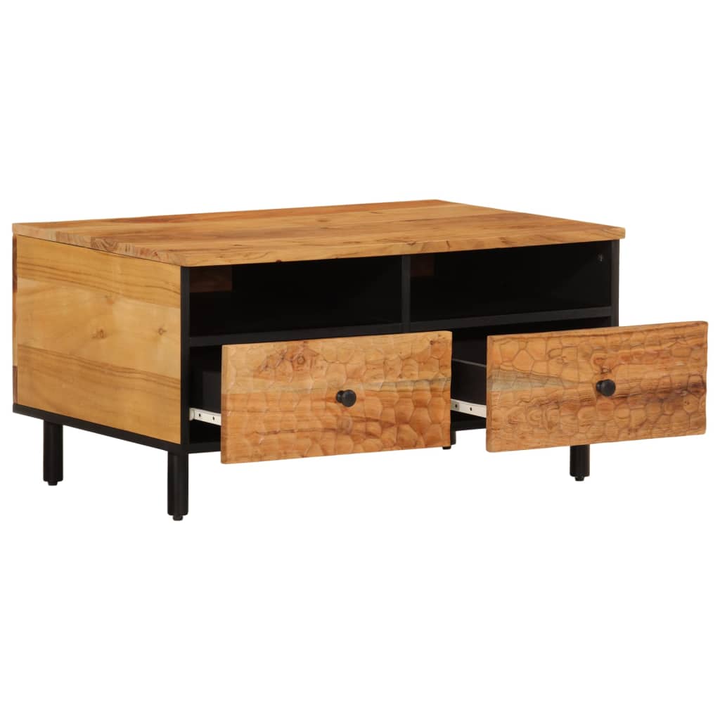 Table basse 80x54x40 cm bois massif d'acacia - XIOS