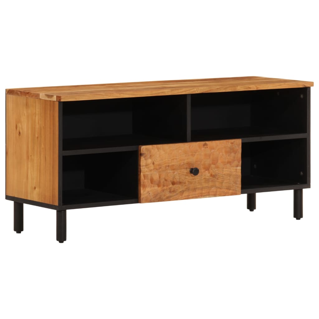 Meuble TV 100x33x46 cm bois d'acacia solide - XIOS
