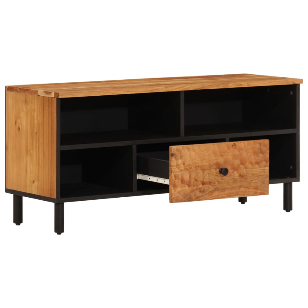 Meuble TV 100x33x46 cm bois d'acacia solide - XIOS