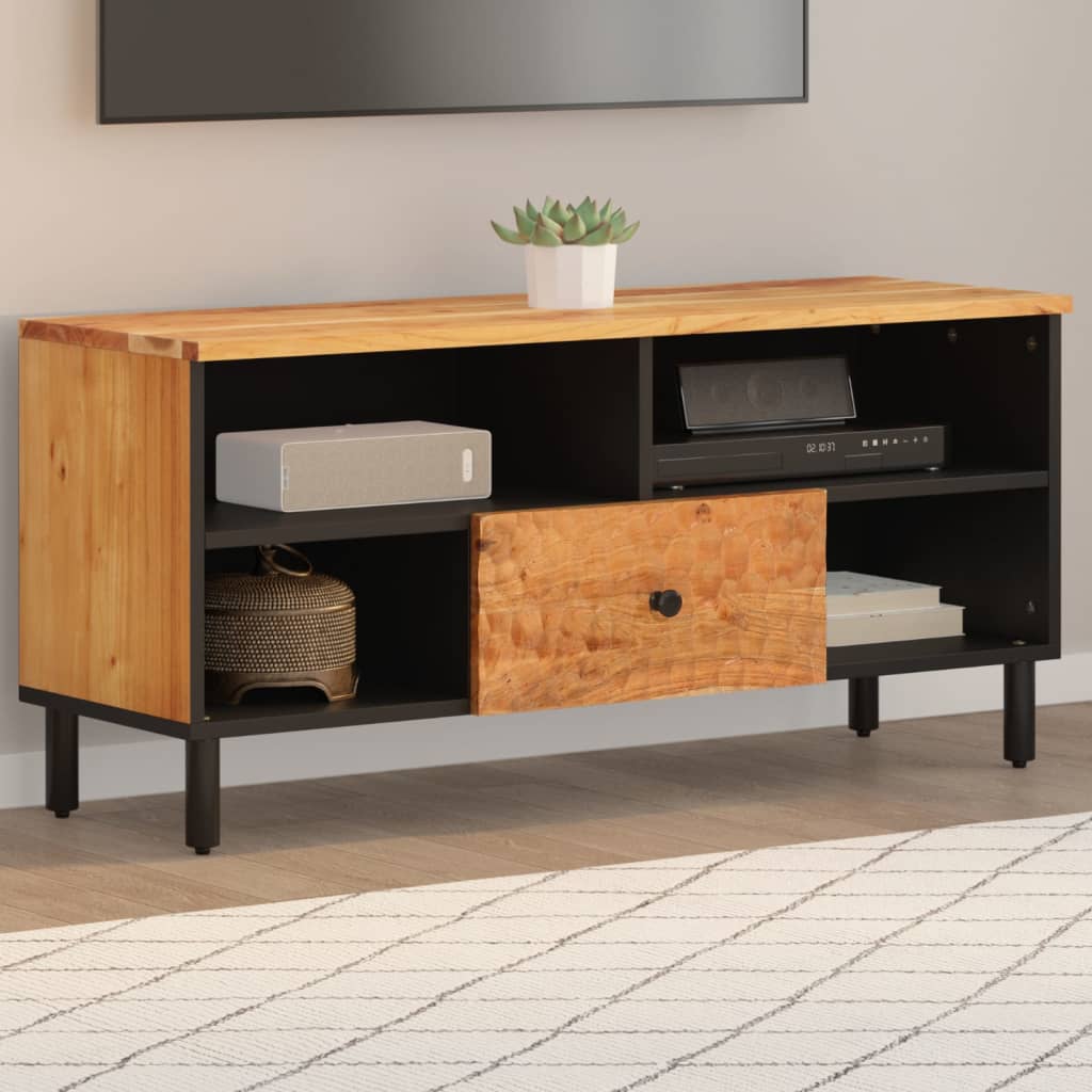 Meuble TV 100x33x46 cm bois d'acacia solide - XIOS