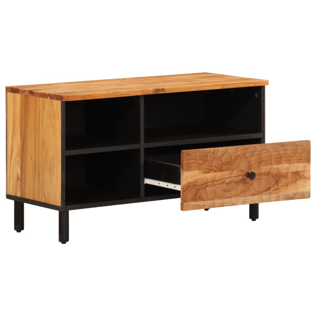 Meuble TV 80x33x46 cm bois d'acacia massif - XIOS