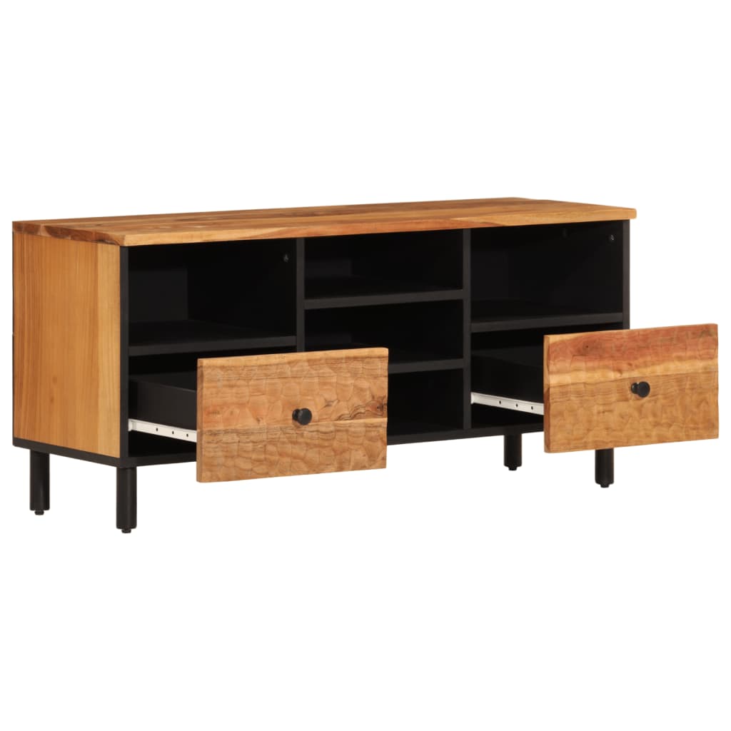 Meuble TV 100x33x46 cm bois d'acacia solide - XIOS