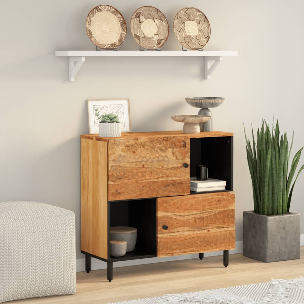 Armoire latérale 80x33x75 cm bois massif d'acacia - XIOS