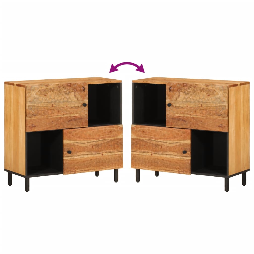 Armoire latérale 80x33x75 cm bois massif d'acacia - XIOS