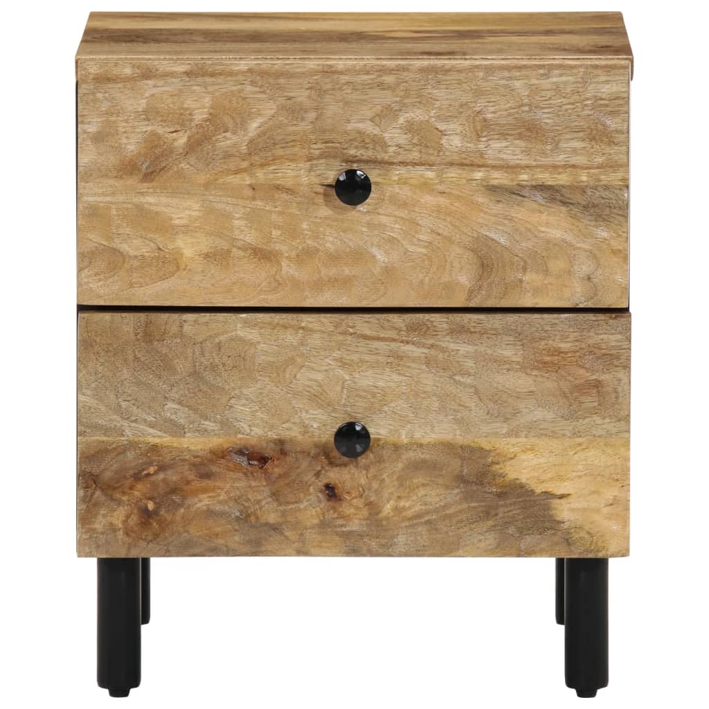 Tables de chevet 2 pcs 40x33x46 cm Bois de manguier solide - XIOS