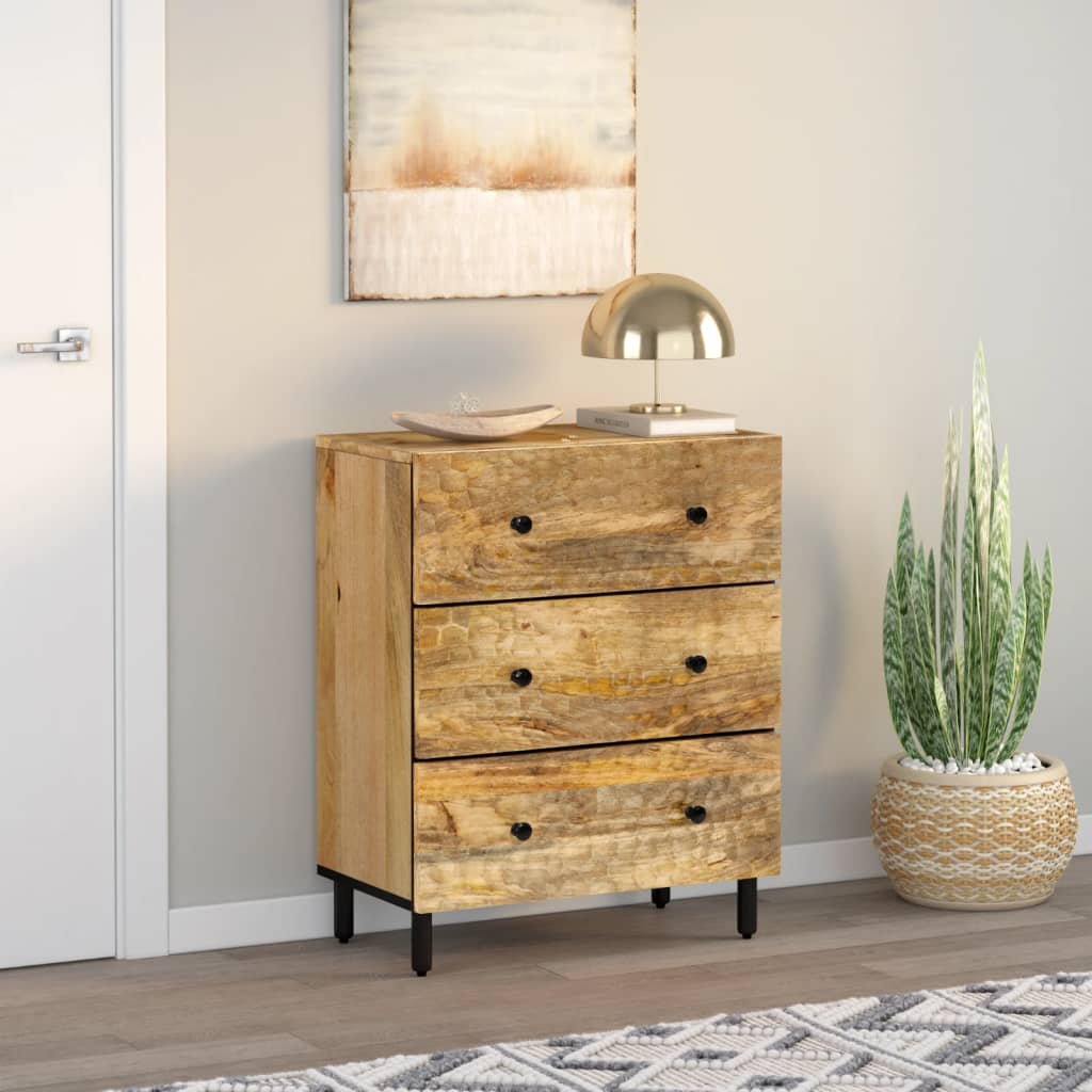 Armoire latérale 60x33x75 cm bois massif de manguier - XIOS