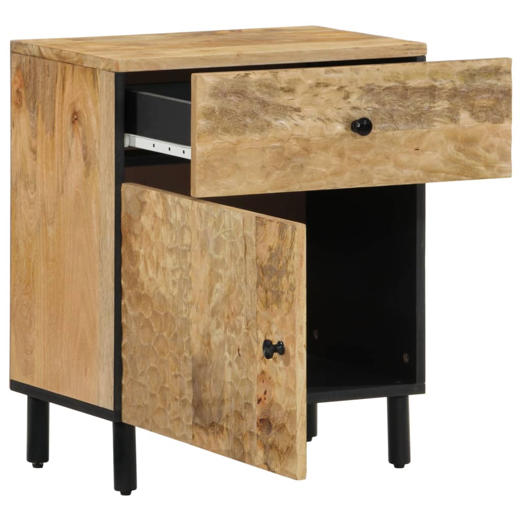 Table de chevet 50x33x60 cm bois de manguier massif - XIOS