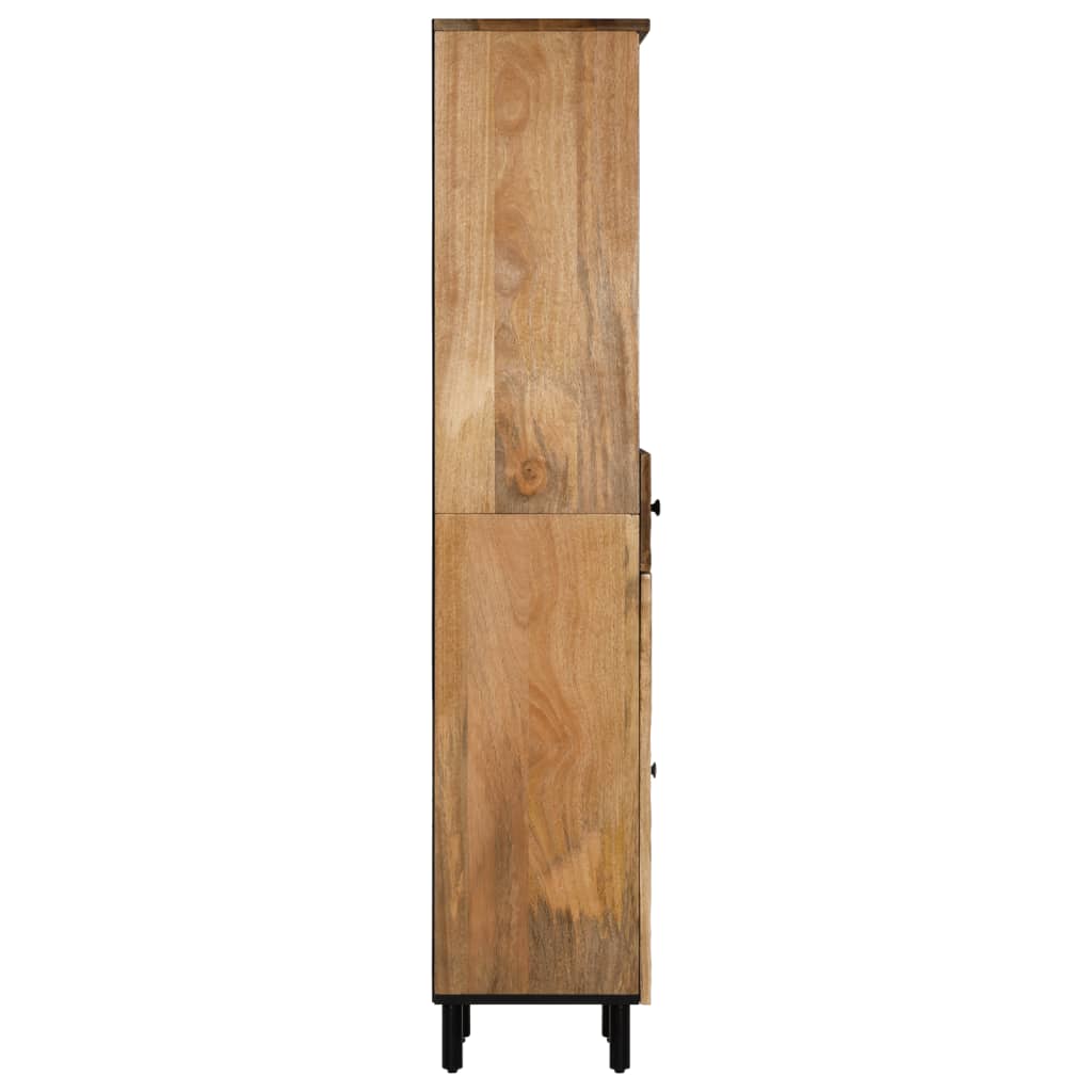 Armoire de salle de bain 38x33x160 cm bois massif de manguier - XIOS