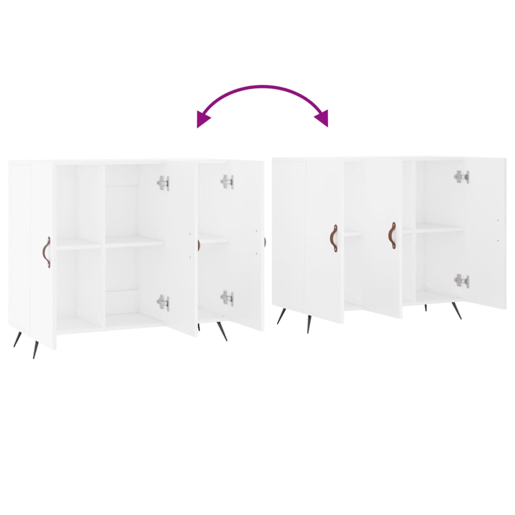 Buffet blanc 90x34x80 cm bois d'ingénierie - XIOS