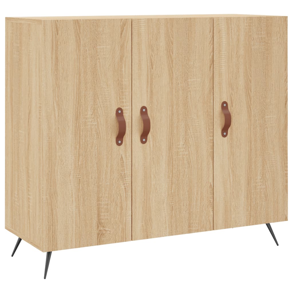 Buffet chêne sonoma 90x34x80 cm bois d'ingénierie - XIOS