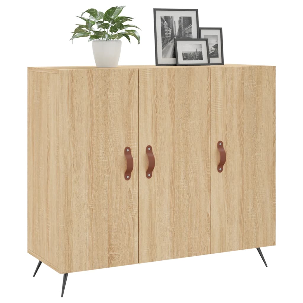 Buffet chêne sonoma 90x34x80 cm bois d'ingénierie - XIOS
