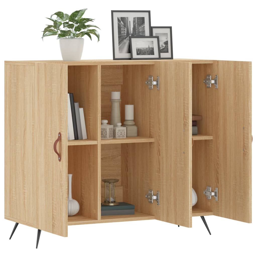 Buffet chêne sonoma 90x34x80 cm bois d'ingénierie - XIOS