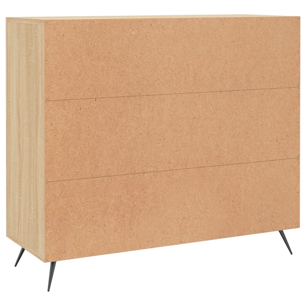 Buffet chêne sonoma 90x34x80 cm bois d'ingénierie - XIOS