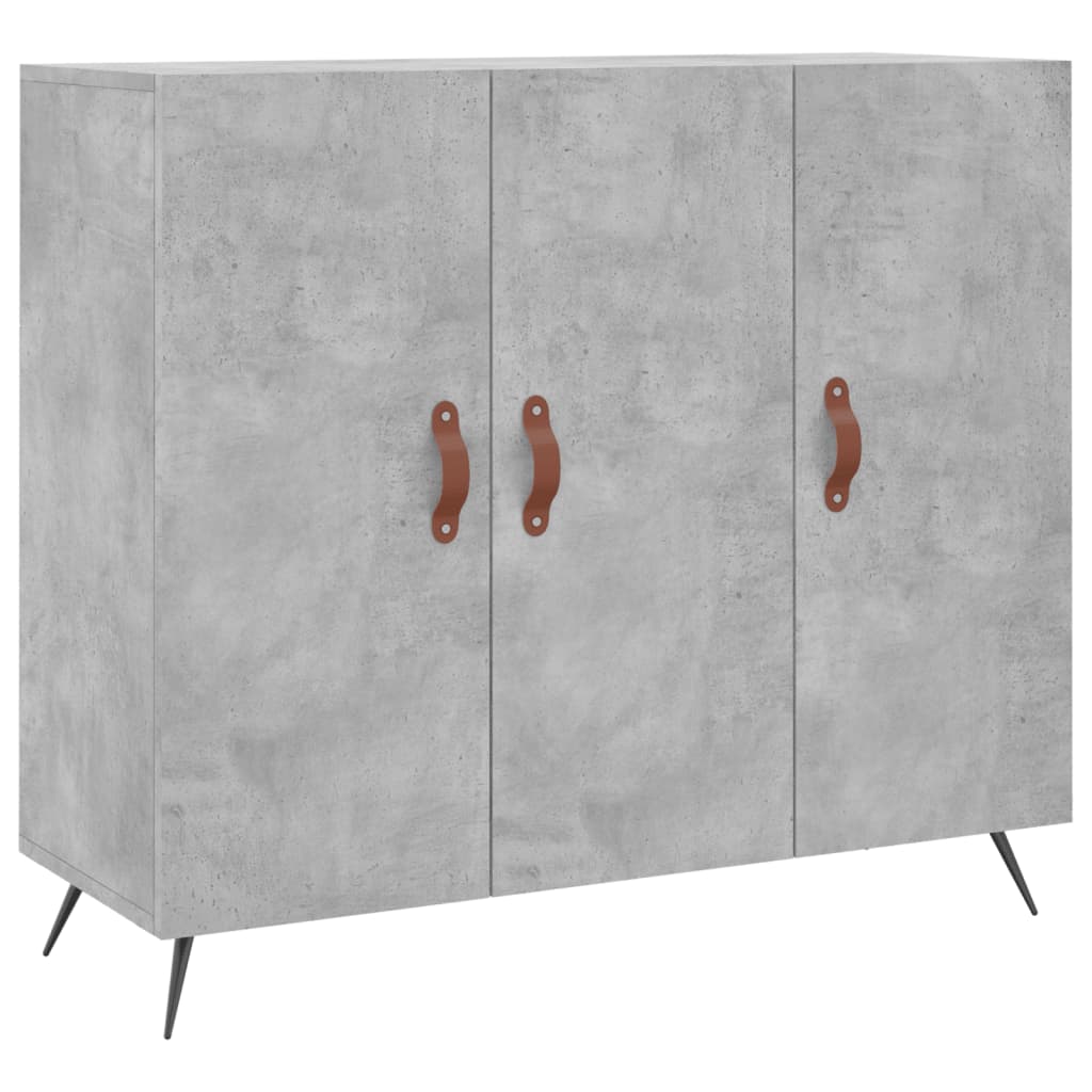 Buffet gris béton 90x34x80 cm bois d'ingénierie - XIOS