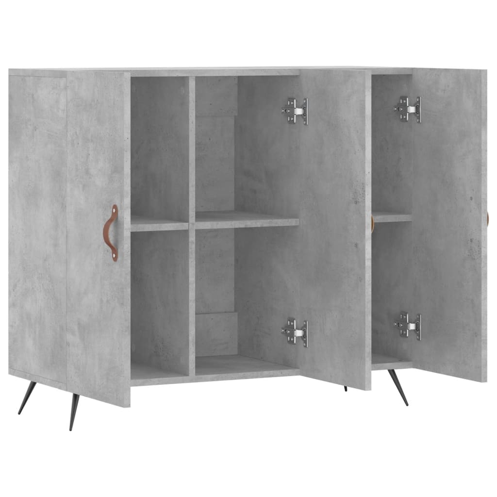 Buffet gris béton 90x34x80 cm bois d'ingénierie - XIOS