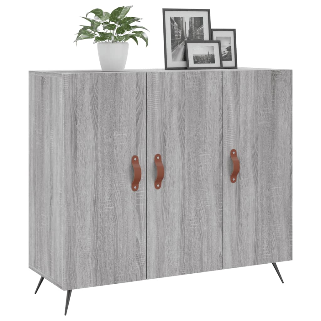 Buffet sonoma gris 90x34x80 cm bois d'ingénierie - XIOS