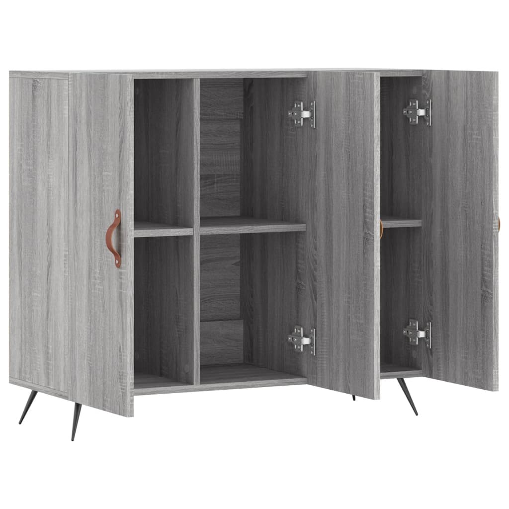 Buffet sonoma gris 90x34x80 cm bois d'ingénierie - XIOS