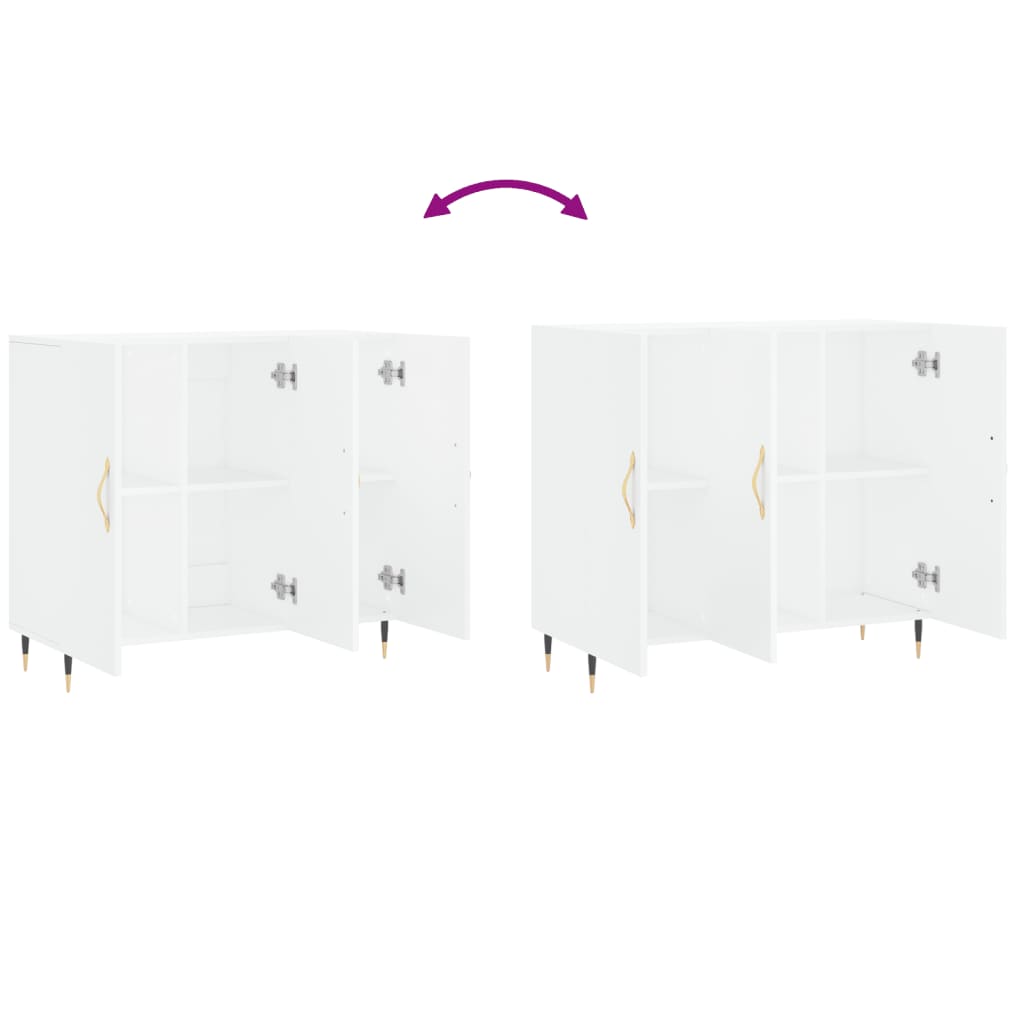 Buffet blanc 90x34x80 cm bois d'ingénierie - XIOS
