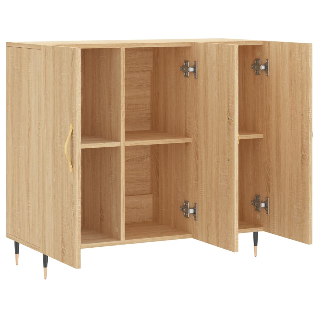 Buffet chêne sonoma 90x34x80 cm bois d'ingénierie - XIOS