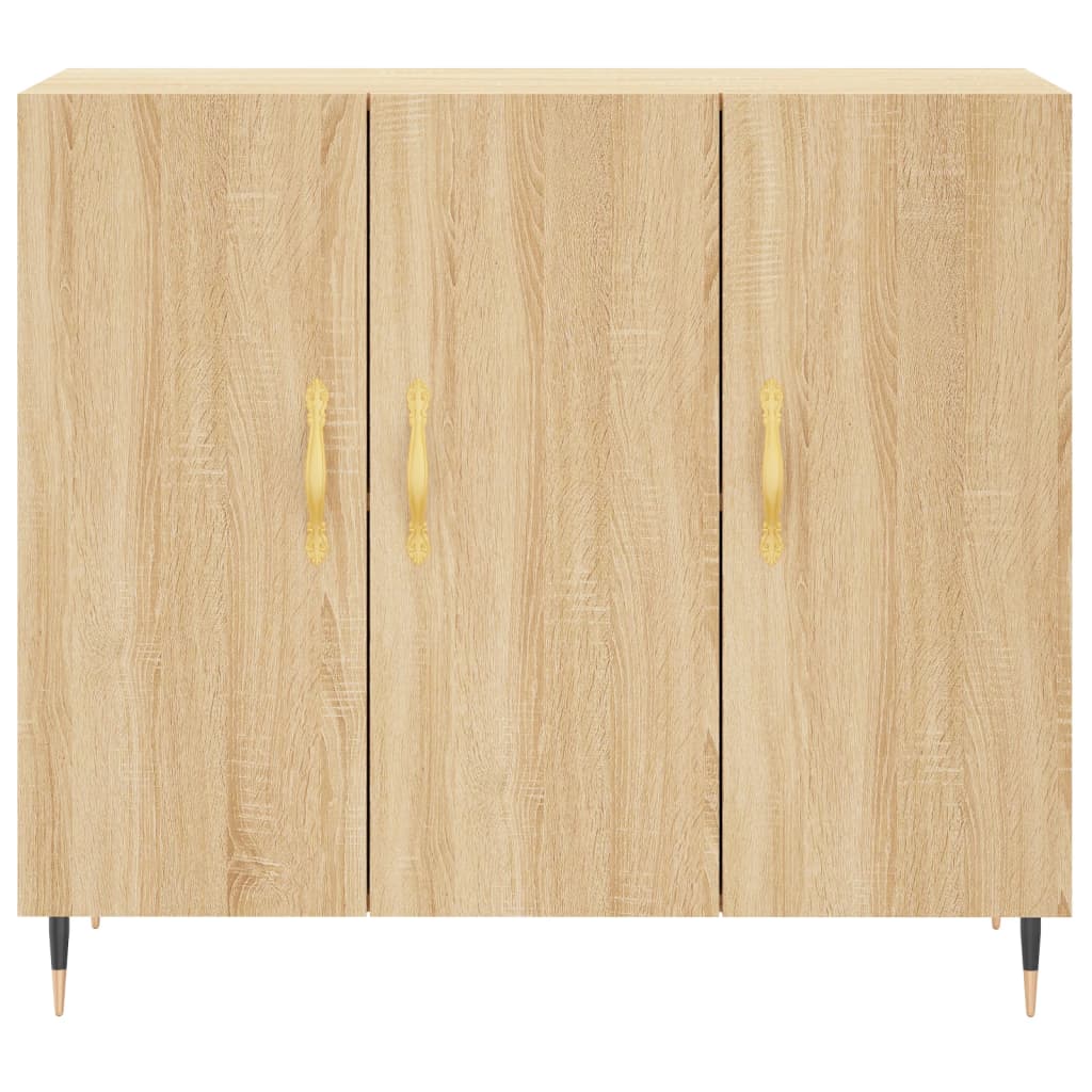 Buffet chêne sonoma 90x34x80 cm bois d'ingénierie - XIOS