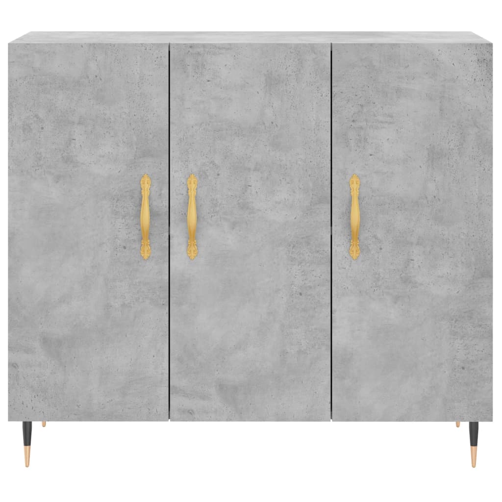 Buffet gris béton 90x34x80 cm bois d'ingénierie - XIOS