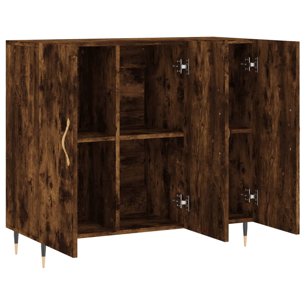 Buffet chêne fumé 90x34x80 cm bois d'ingénierie - XIOS