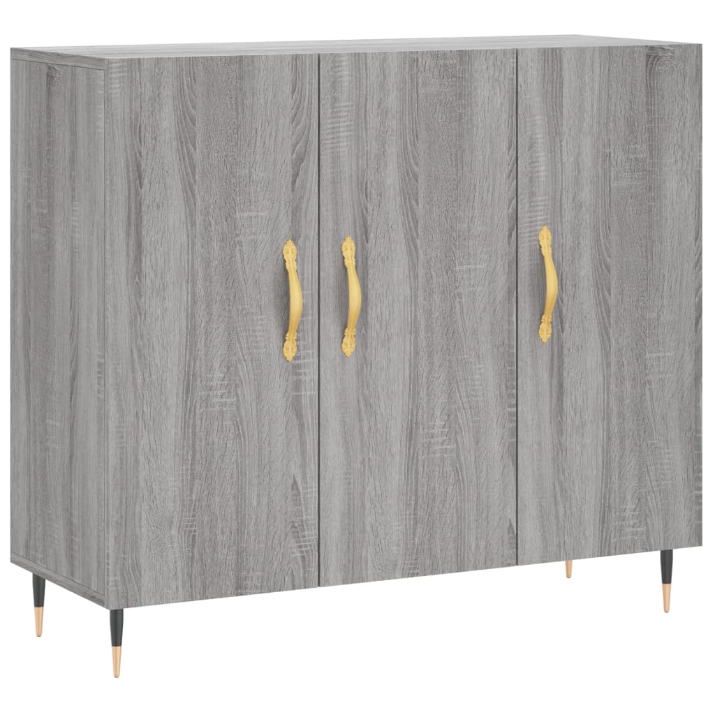 Buffet sonoma gris 90x34x80 cm bois d'ingénierie - XIOS