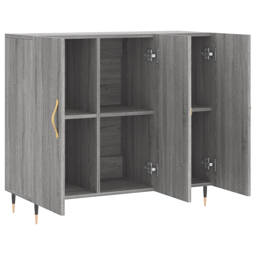 Buffet sonoma gris 90x34x80 cm bois d'ingénierie - XIOS