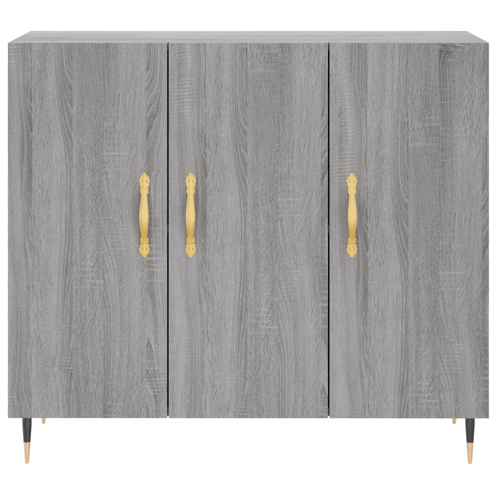 Buffet sonoma gris 90x34x80 cm bois d'ingénierie - XIOS