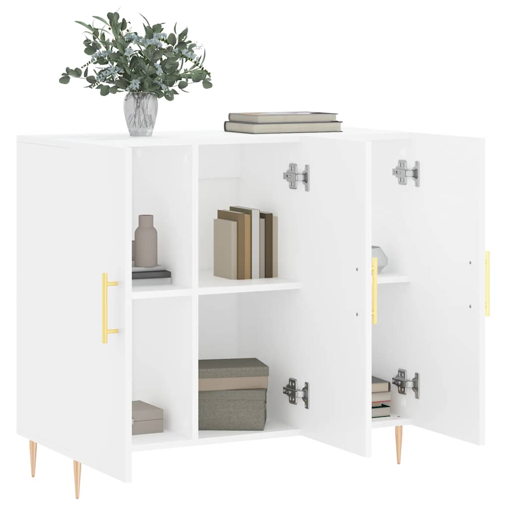 Buffet blanc 90x34x80 cm bois d'ingénierie - XIOS