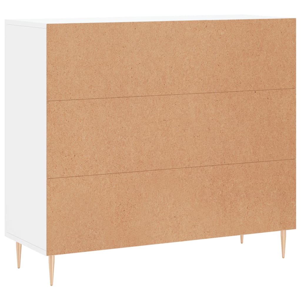 Buffet blanc 90x34x80 cm bois d'ingénierie - XIOS